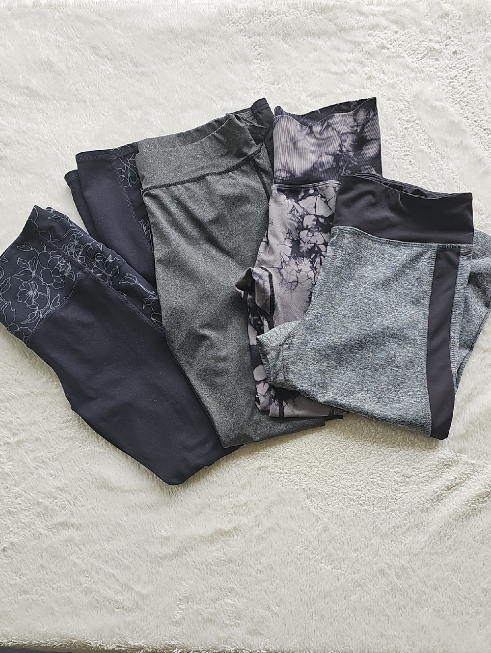 ‼️ Bundle 4‼️.     Women's Gray & Black Athletic Leggings - Versatile Activewear